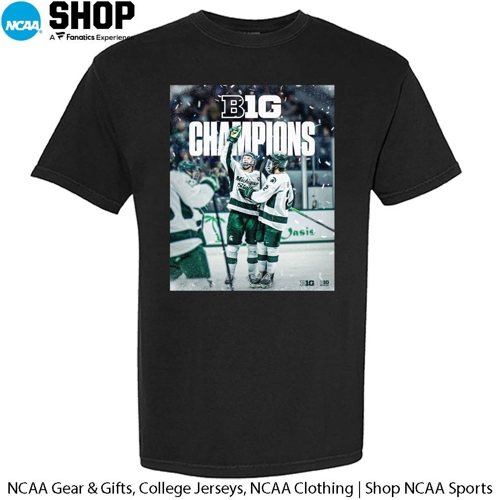 Michigan State Spartans 2026 Back-To-Back-To-Back Big Ten Champs T-Shirt