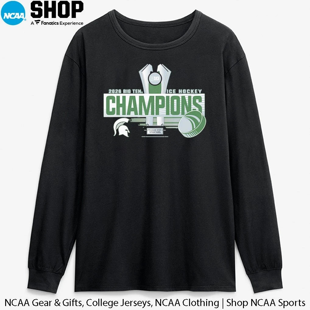 Michigan State Spartans 2026 Big Ten Ice Hockey Regular Season Champions T-Shirt