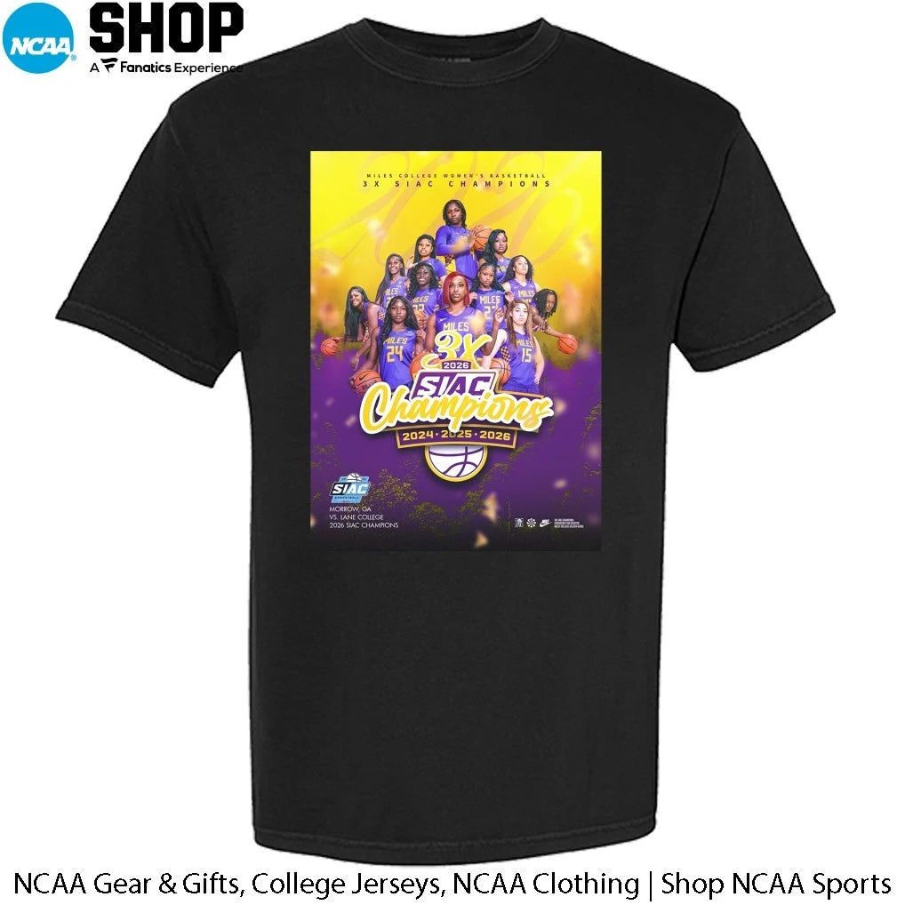 Miles College Women’s Basketball 3x Siac Champions T-Shirt
