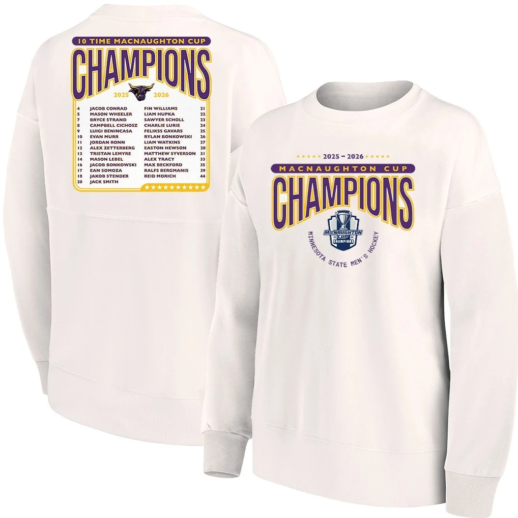 Minnesota State Men’s Hockey 2025-2026 Macnaughton Cup Champions T- Shirt
