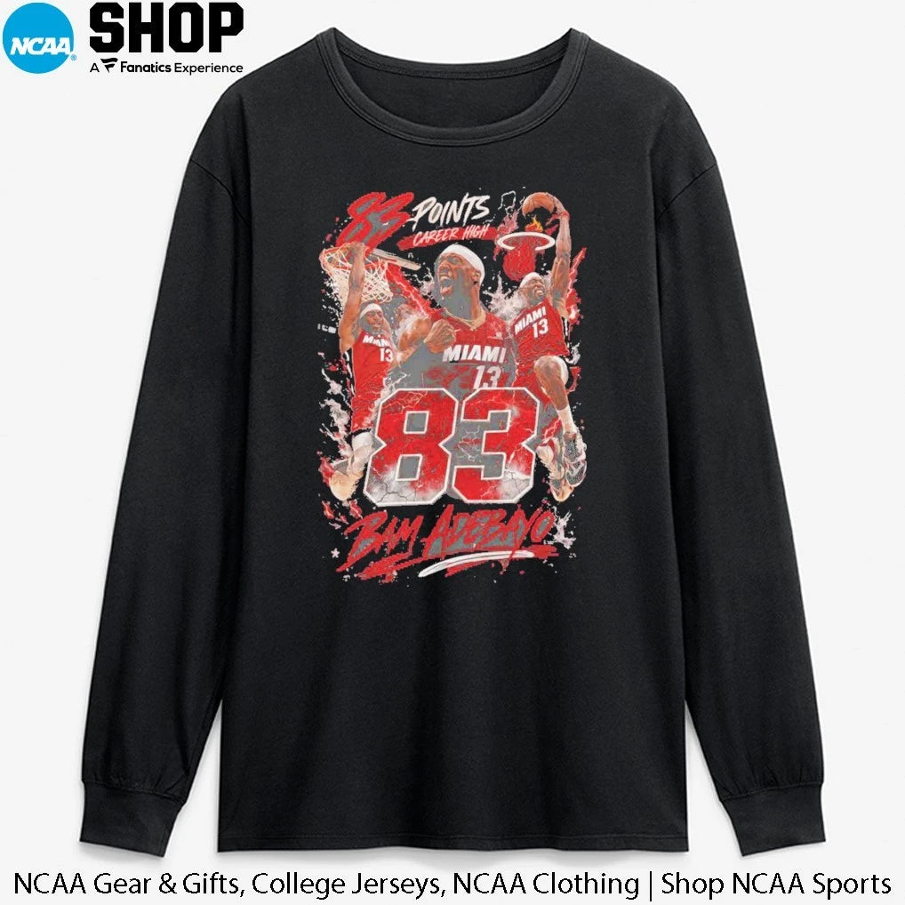 Official Bam Adebayo 83 Points Career High T-Shirt