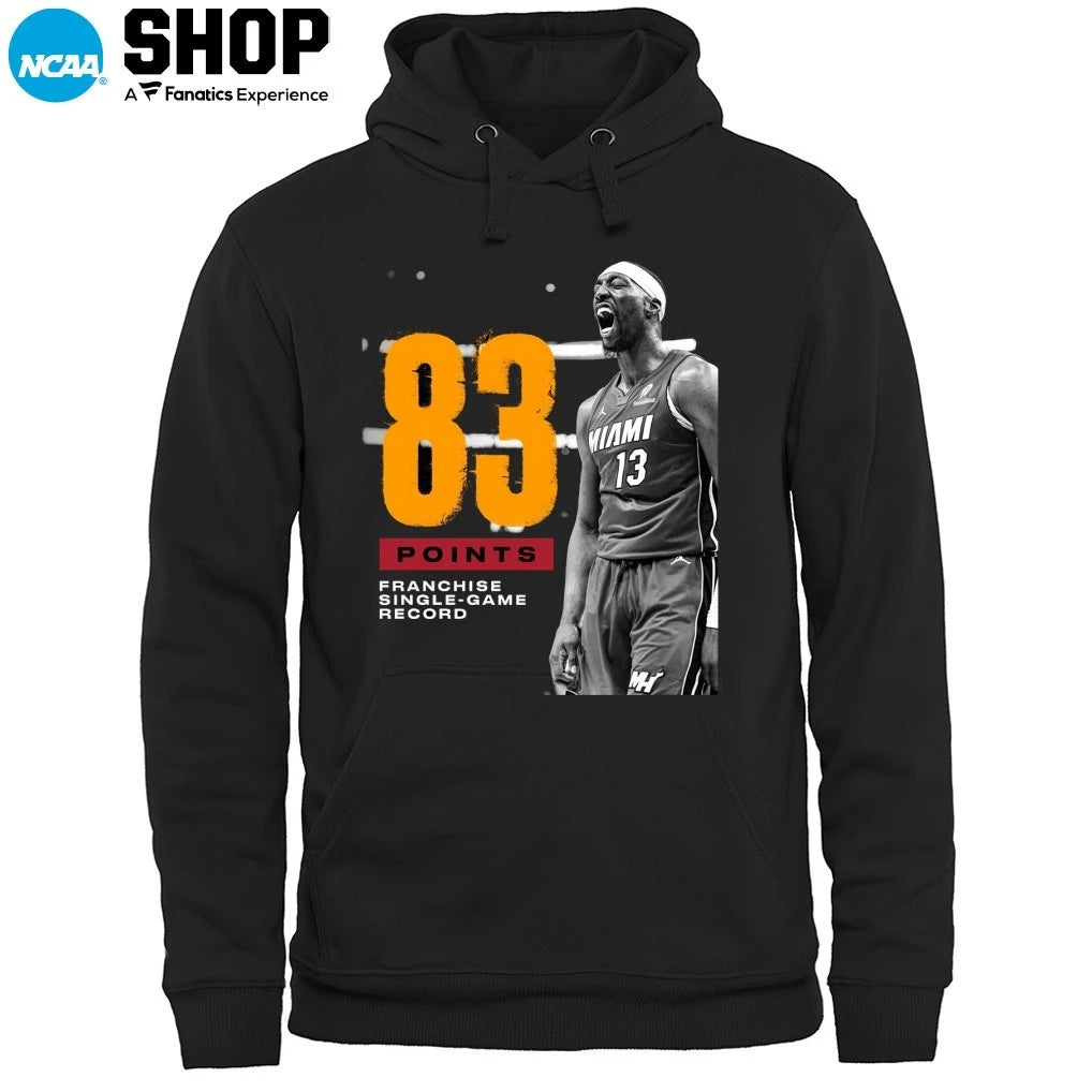 Official Bam Adebayo Burns His Name In History With 83 Points T-Shirt