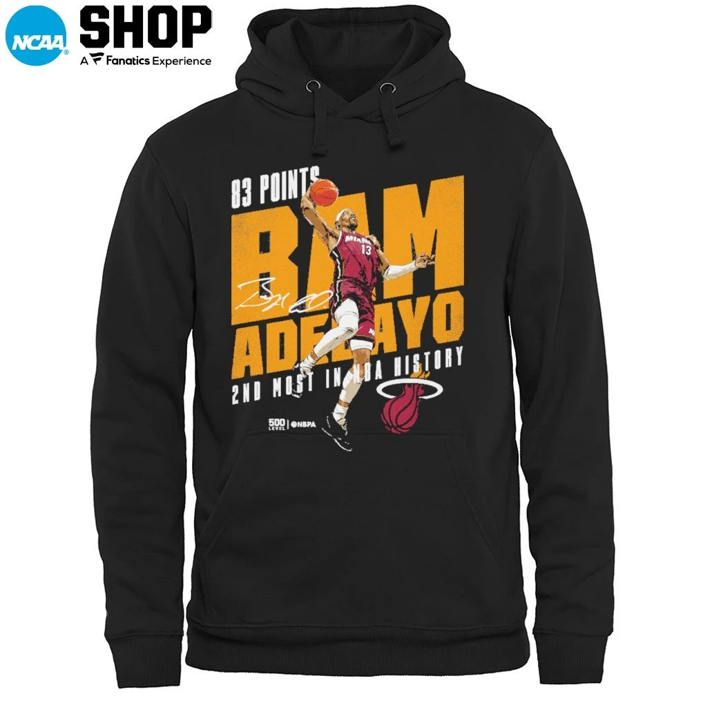 Official Bam Adebayo Miami Heat 83 Points Signature T-Shirt
