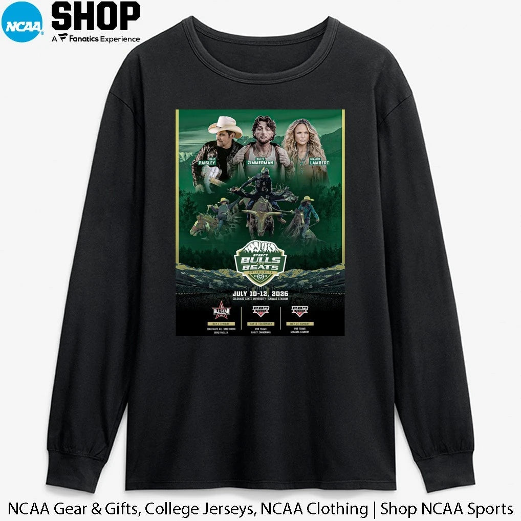 Official Colorado State Rams Bulls And Beats At Canvas Stadium On July 10-12 2026 In Fort Collins CO T-Shirt