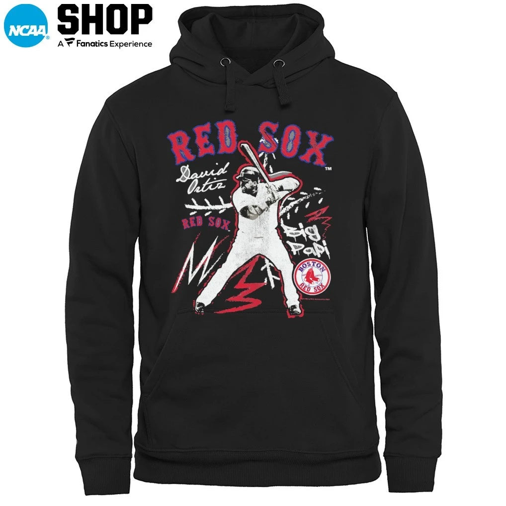 Official David Ortiz Boston Red Sox Chalked Up Player Signature T-Shirt