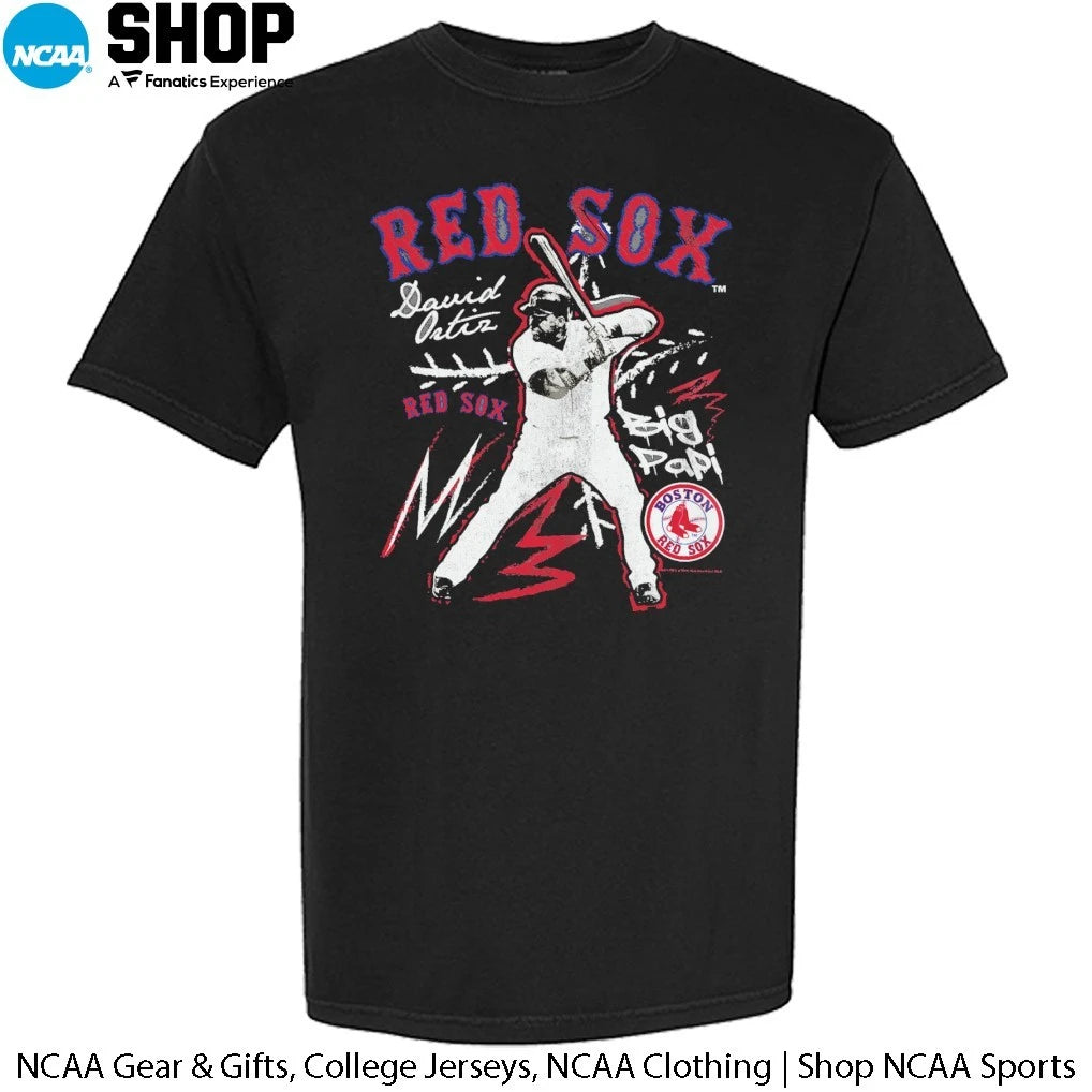 Official David Ortiz Boston Red Sox Chalked Up Player Signature T-Shirt