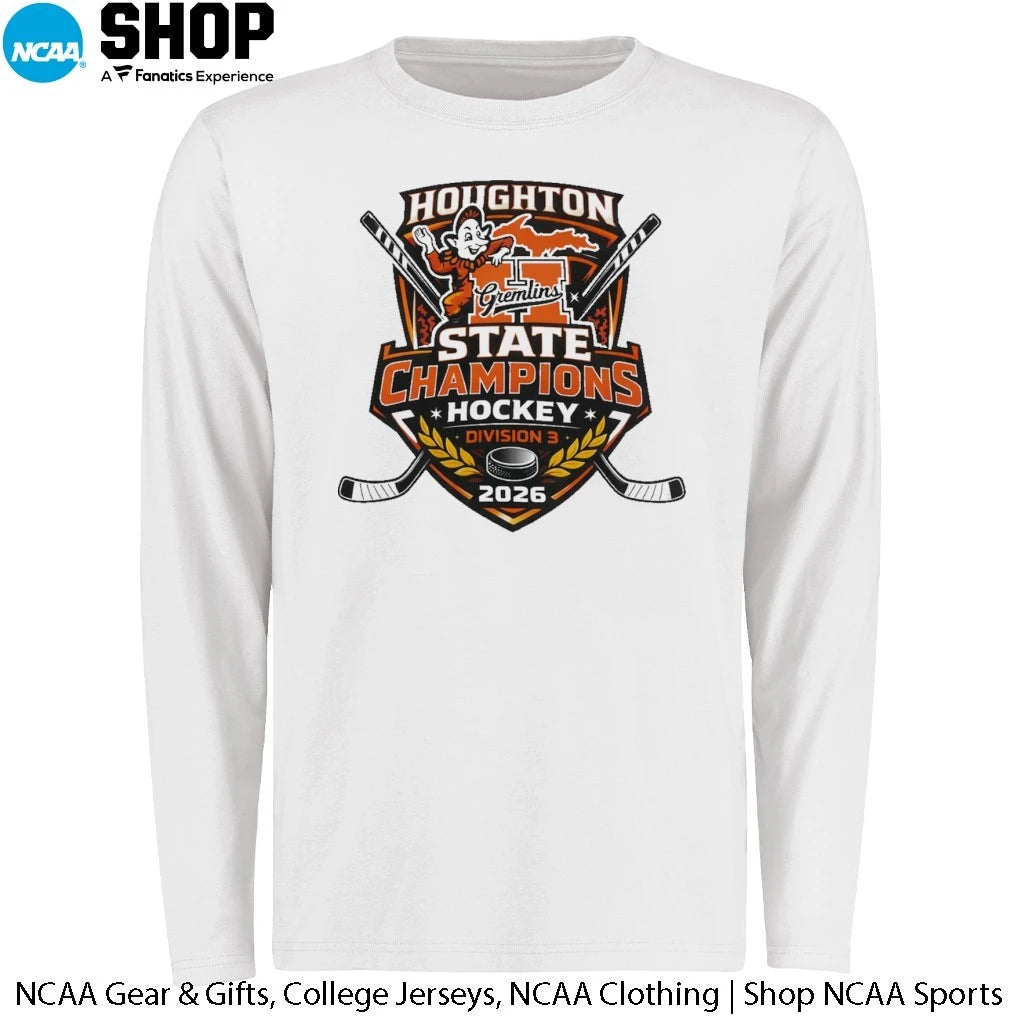 Official Houghton Gremlins State Hockey Champions T-Shirt