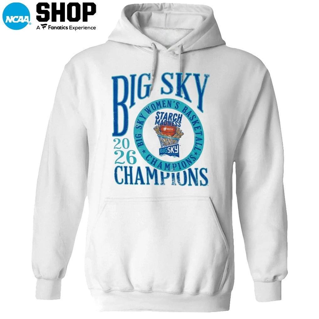 Official Idaho Vandals 2026 Big Sky Women’s Basketball  Champions Starch Madness Official Locker Room T-Shirt