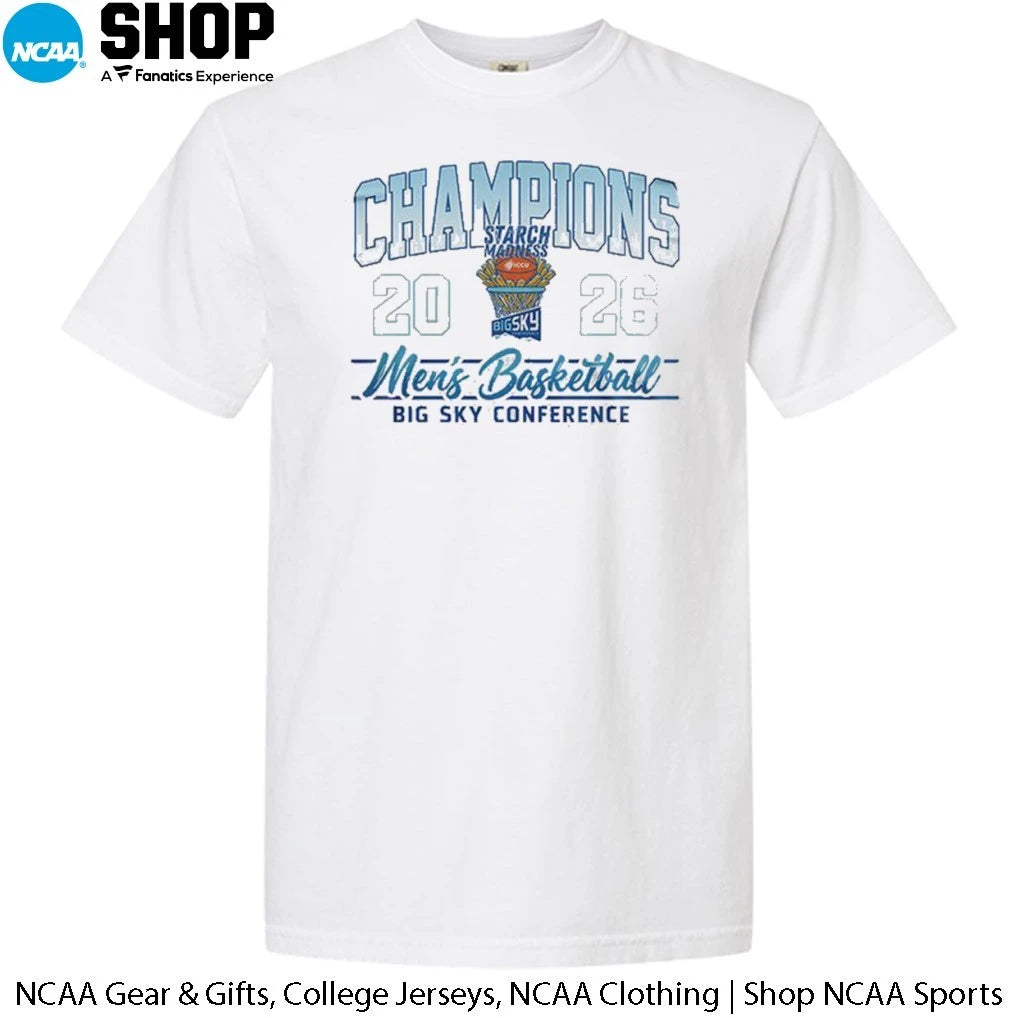 Official Idaho Vandals Men’s Basketball 2026 Big Sky Conference Champions Starch Madness T-Shirt