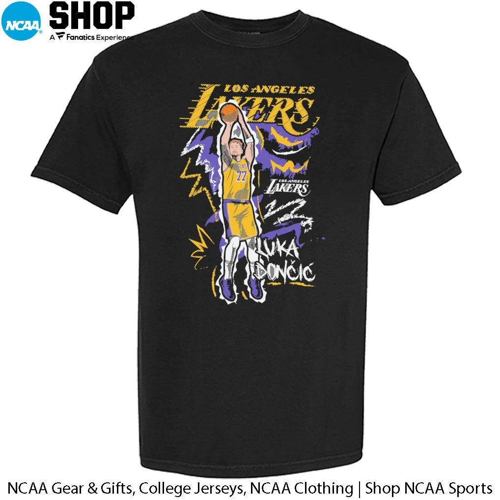 Official Luka Dončić Los Angeles Lakers Chalked Up Player Signature T-Shirt