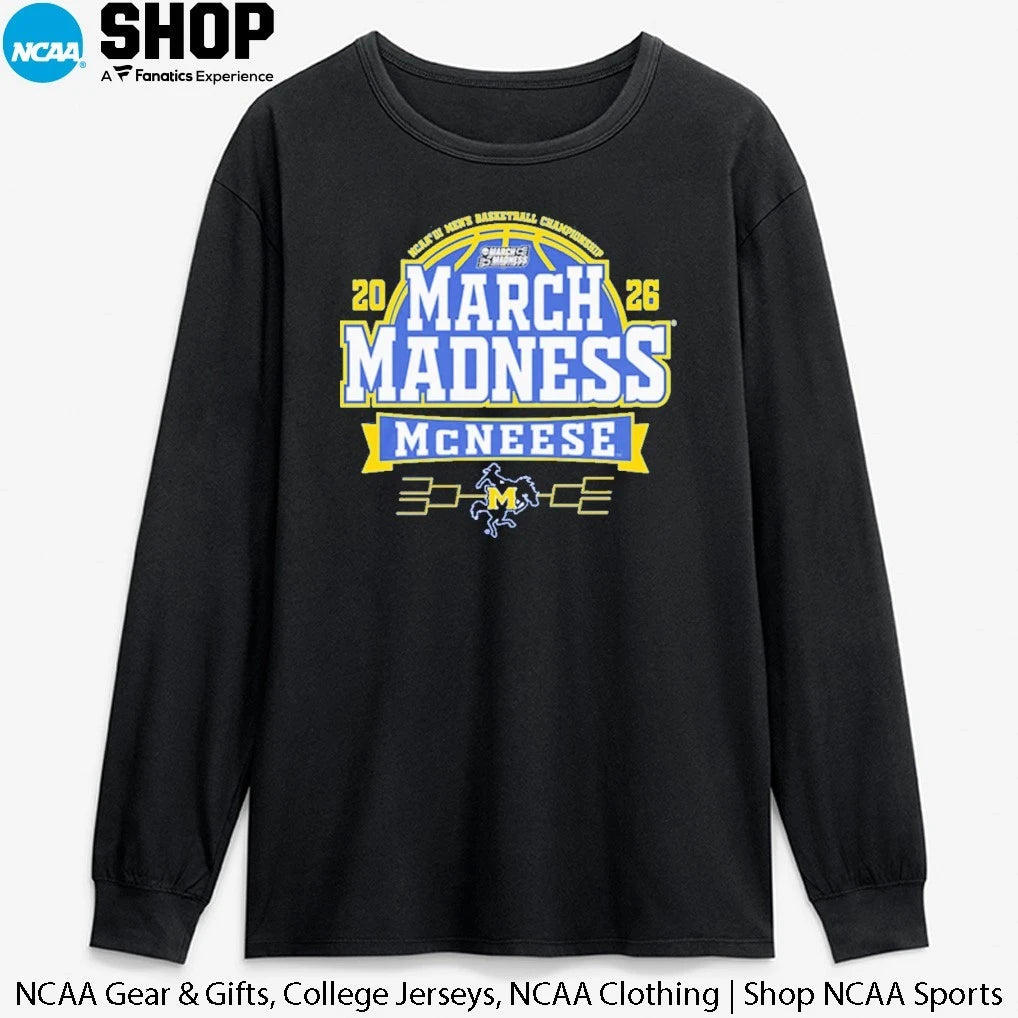 Official McNeese State Cowboys 2026 NCAA DI Men’s Basketball Championship March Madness Bound T-Shirt