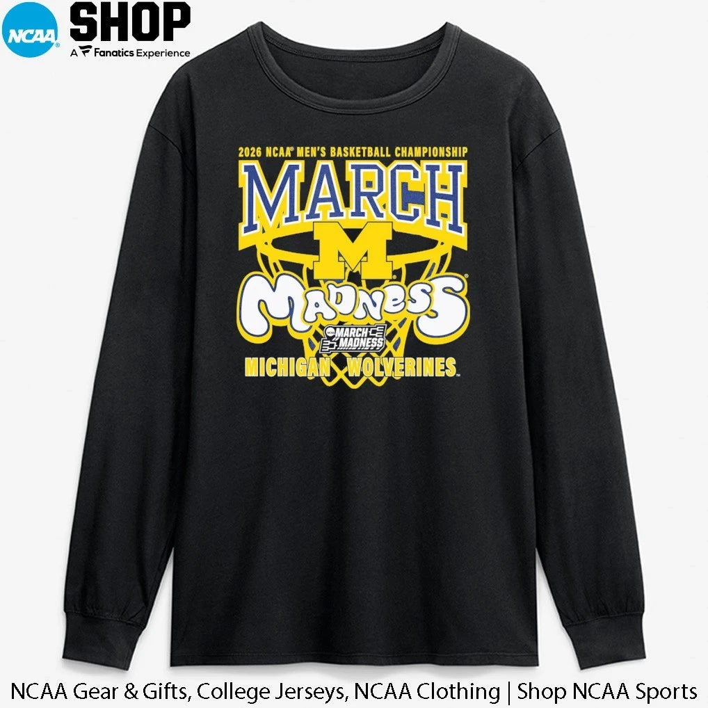 Official Michigan Wolverines 2026 NCAA Men’s Basketball Championship March Madness T-Shirt