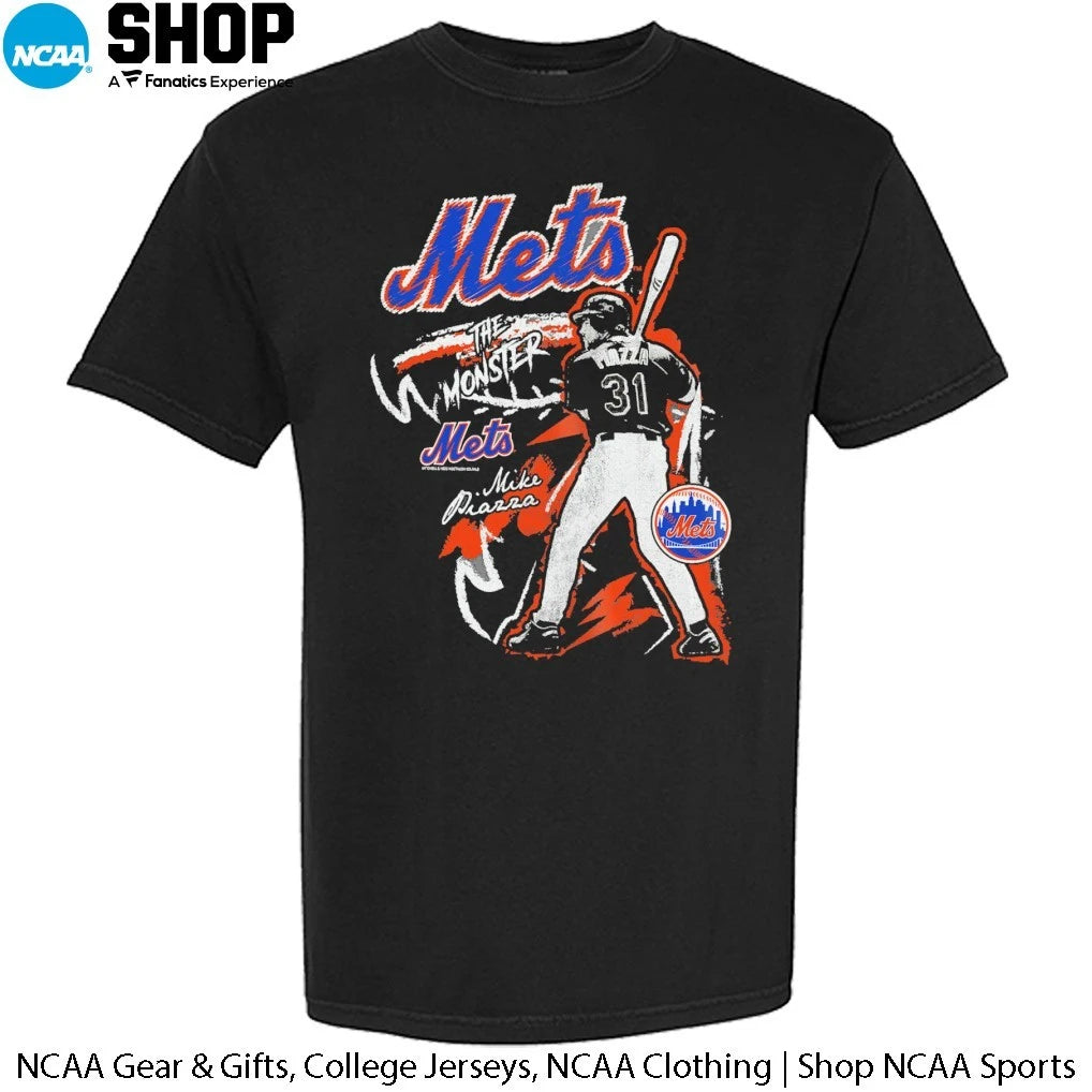 Official Mike Piazza New York Mets Chalked Up Player Signature T-Shirt