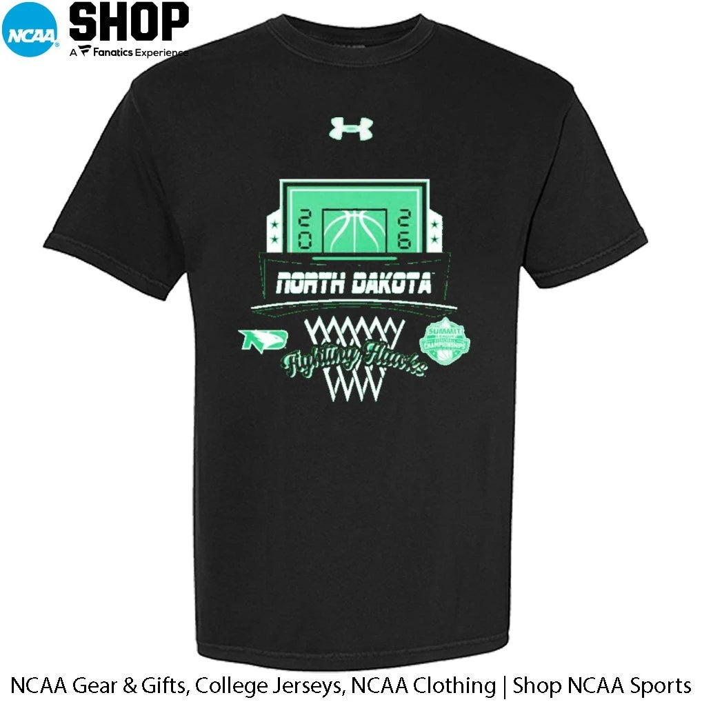 Official North Dakota Fighting Hawks 2026 The Summit League Men’s Basketball Champions T-Shirt