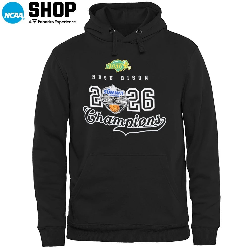 Official North Dakota State Bison 2026 The Summit League Champions T-Shirt