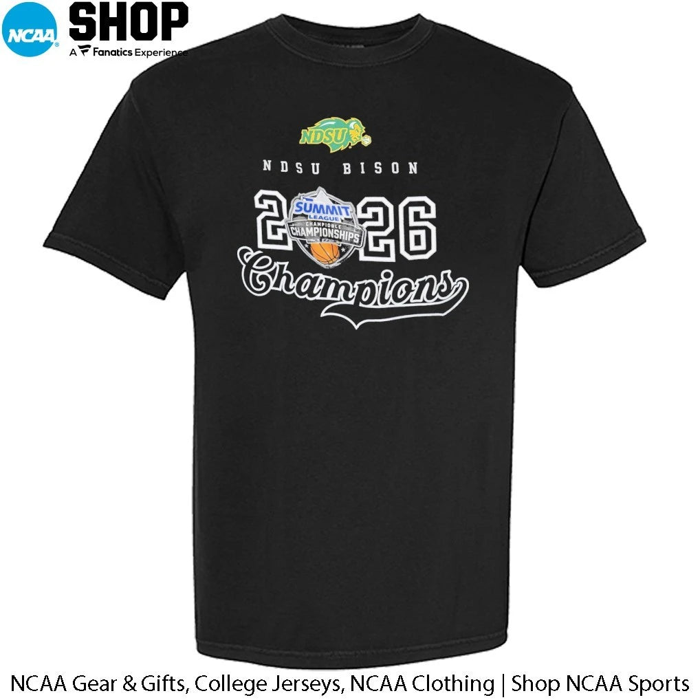 Official North Dakota State Bison 2026 The Summit League Champions T-Shirt