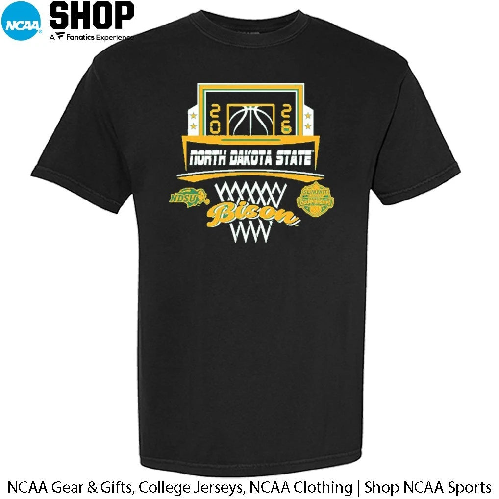 Official North Dakota State Bison 2026 The Summit League Men’s Basketball Champions T-Shirt