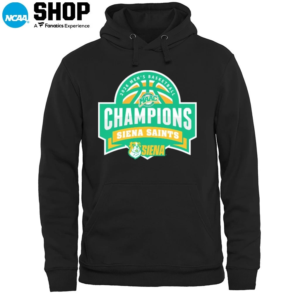 Official Siena Saints 2026 Maac Men’s Basketball Champions T-Shirt