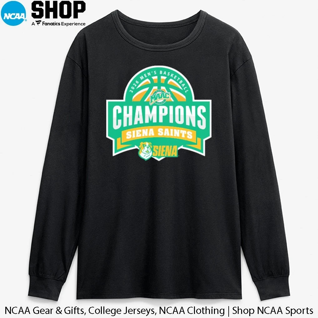 Official Siena Saints 2026 Maac Men’s Basketball Champions T-Shirt