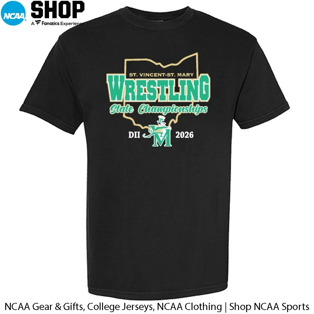 Official St. Vincent-St.Mary 2026 DII Wrestling State Champions T-Shirt