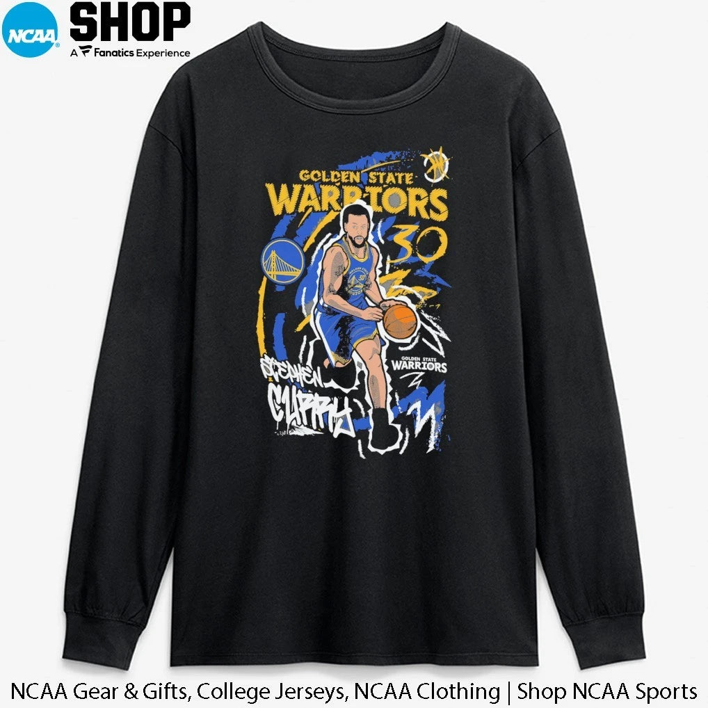Official Stephen Curry Golden State Warriors Chalked Up Player Signature T-Shirt