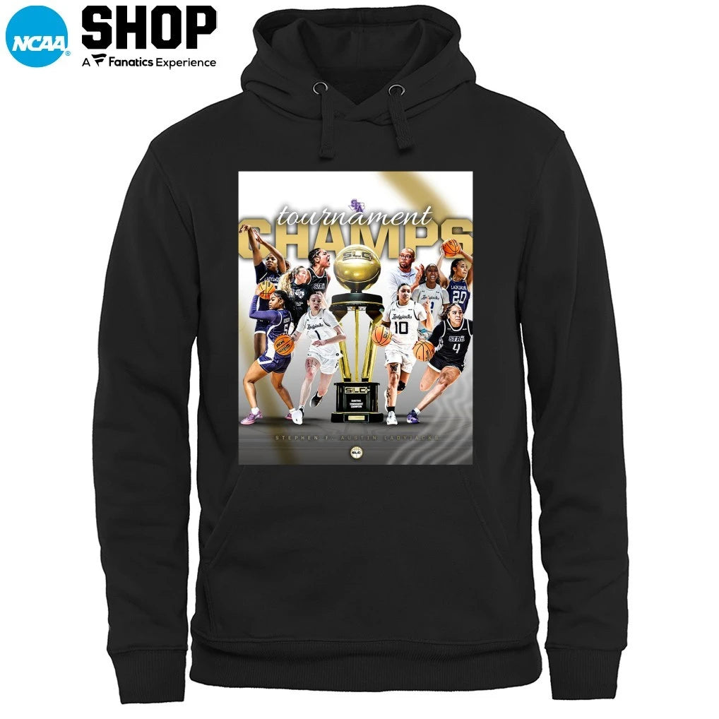 Official Stephen F. Austin Lumberjacks Women’s Basketball Tournament Champions T-Shirt