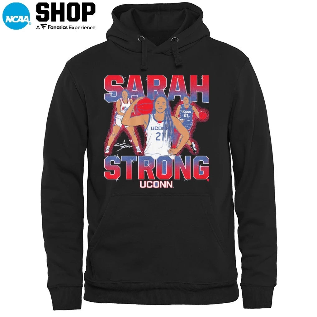 Official UConn Huskies Basketball Sarah Strong Masterpiece Signature T-Shirt