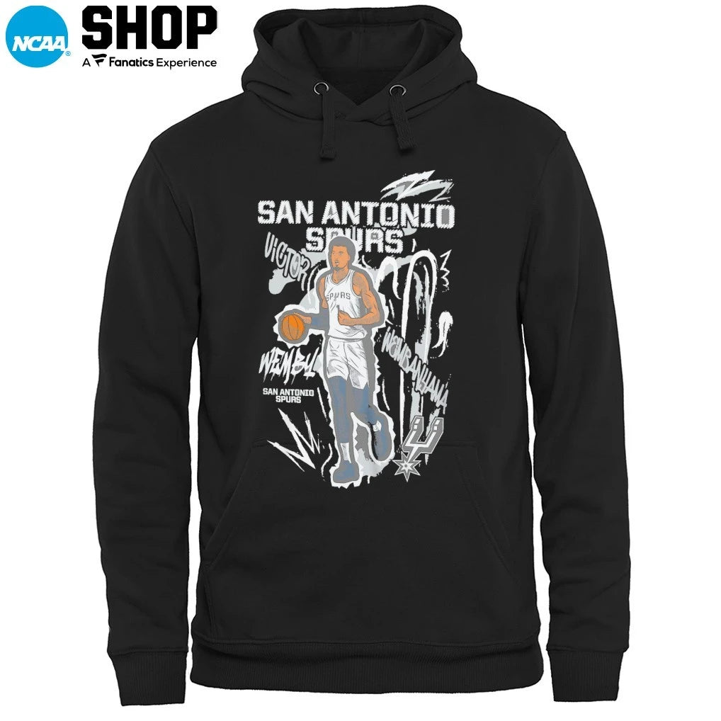 Official Victor Wembanyama San Antonio Spurs Chalked Up Player Signature T-Shirt