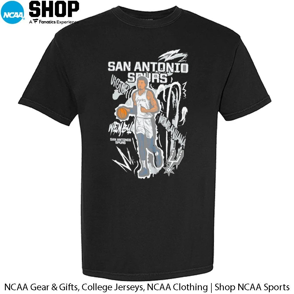 Official Victor Wembanyama San Antonio Spurs Chalked Up Player Signature T-Shirt