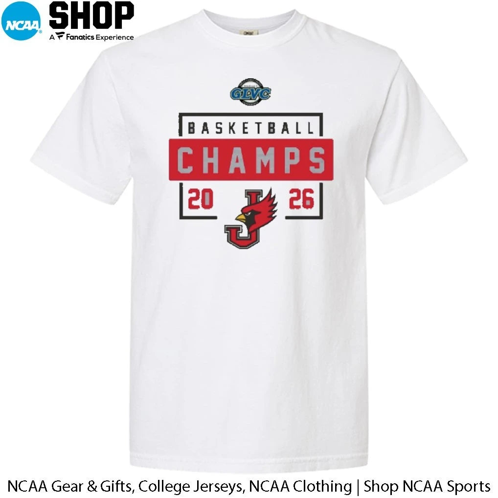 Official William Jewell Cardinals 2026 GLVC Basketball Champions T-Shirt