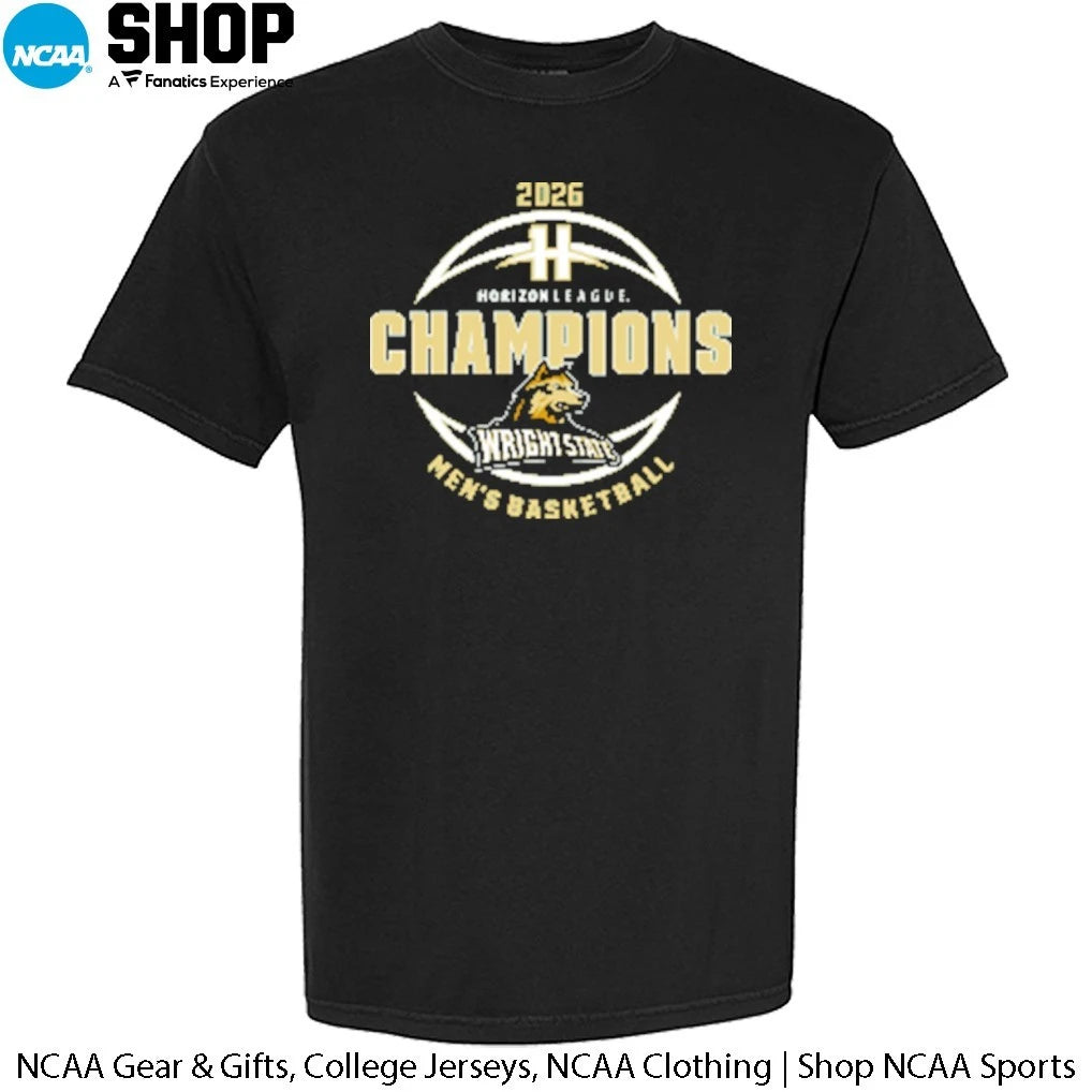 Official Wright State Raiders Men’s Basketball 2026 Horizon League Champions Locker Room Green T-Shirt