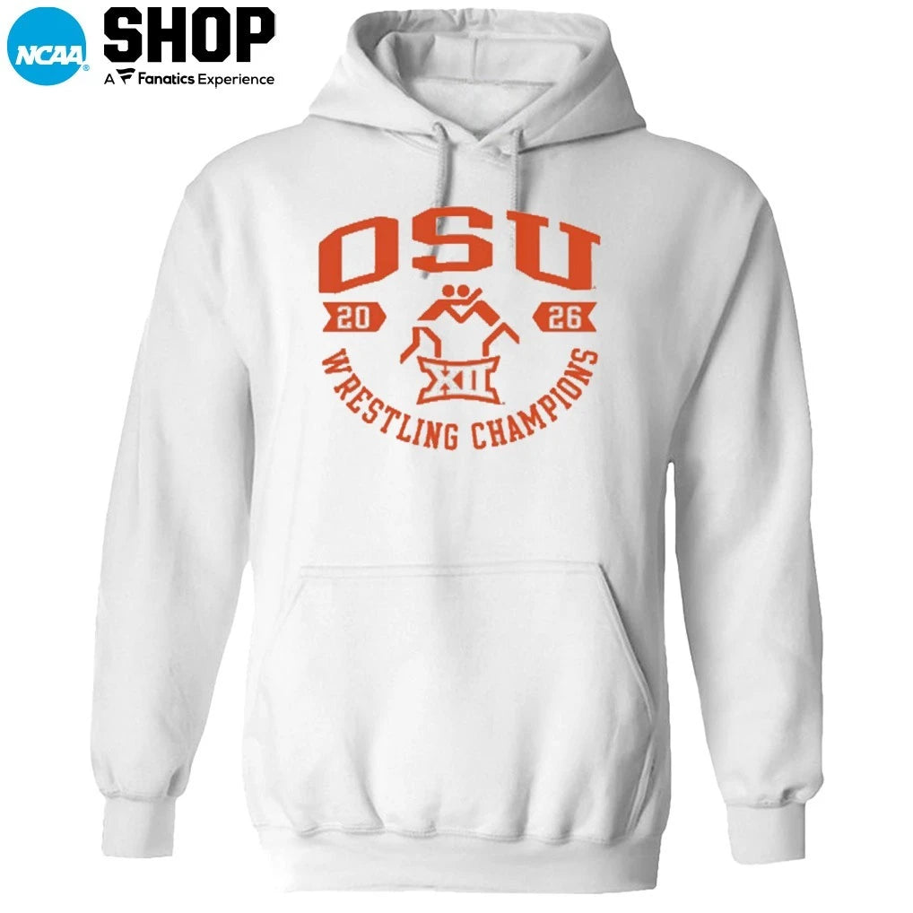 Oklahoma State Cowboys Big 12 2026 Wrestling Champions T-Shirt