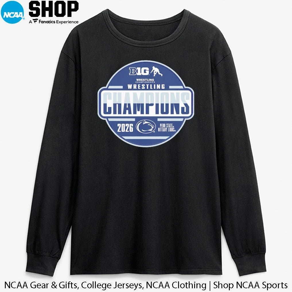 Penn State Nittany Lions 2026 Big Wrestling Champions T-Shirt