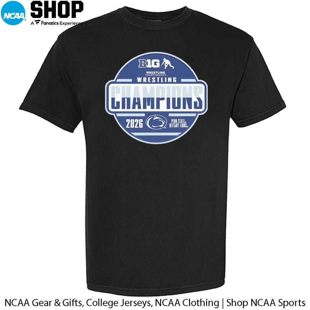Penn State Nittany Lions 2026 Big Wrestling Champions T-Shirt