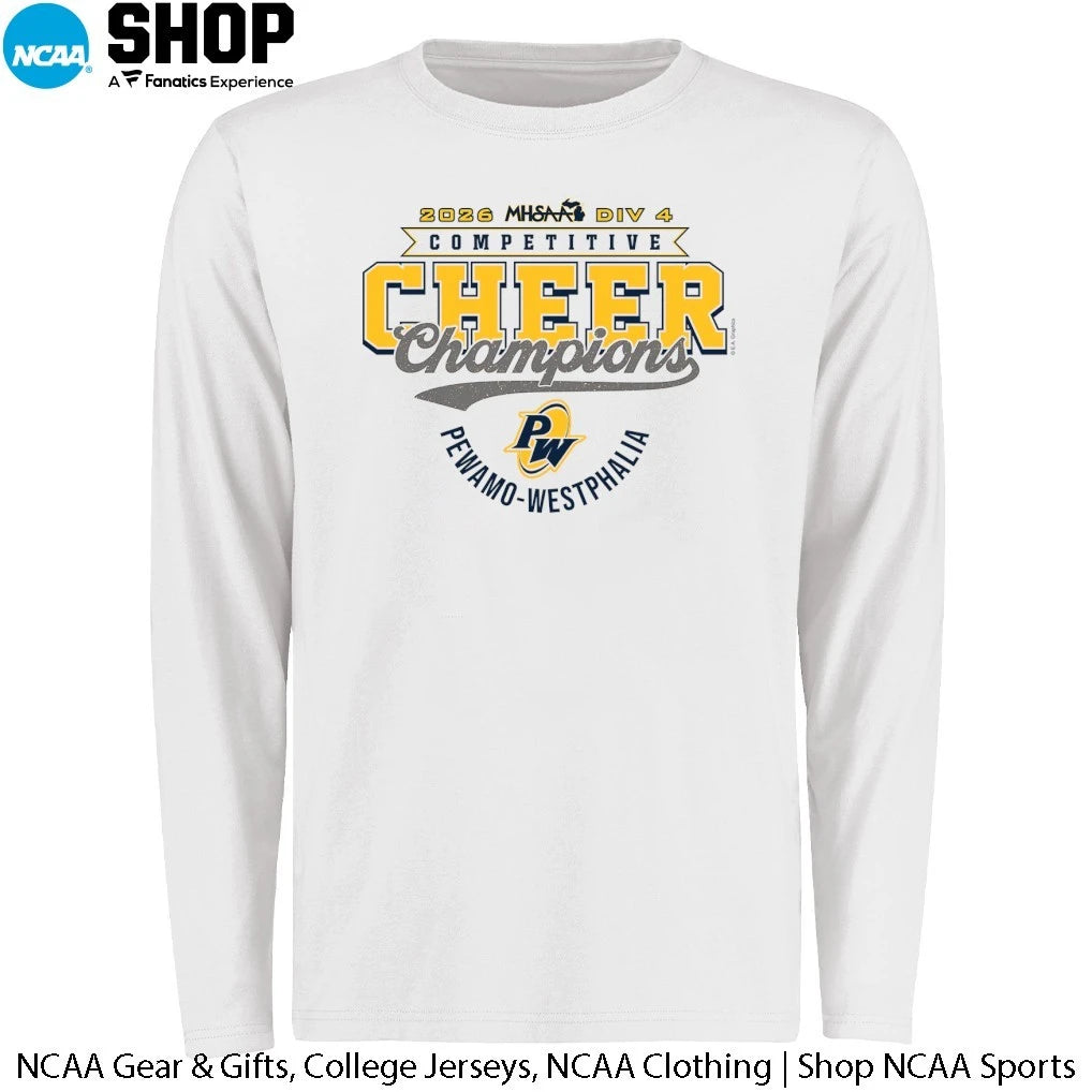 Pewamo-Westphalia Pirates 2026 MHSAA DIV 4 Competitive Cheer Champions T-Shirt