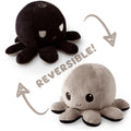 TeeTurtle Reversible Octopus Plushie (Black + Gray)