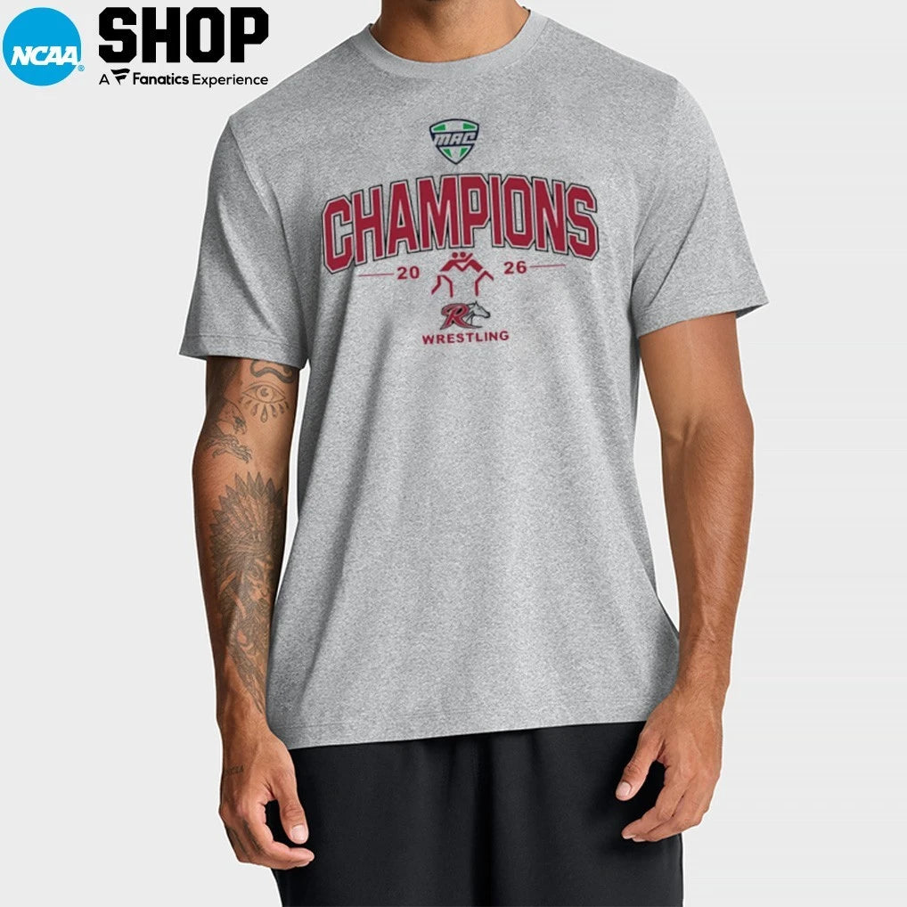 Rider Broncs MAC 2026 Wrestling Champions T-Shirt