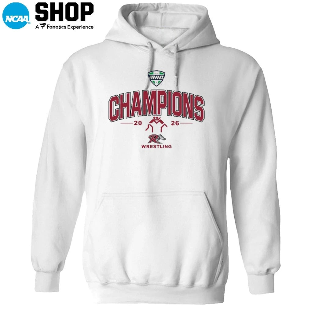 Rider Broncs MAC 2026 Wrestling Champions T-Shirt
