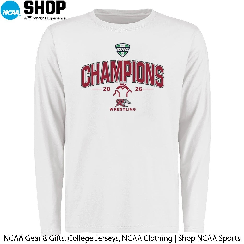 Rider Broncs MAC 2026 Wrestling Champions T-Shirt