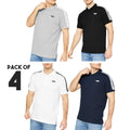 Lonsdale 4 Pack Mens Polo Shirt Regular Fit Piqué Polo Soft Stretch Cotton Top