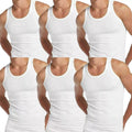 Mens 3 &6 PACK Vests Sleeveless 100% Cotton Summer Tank Top Gym Pack Plain