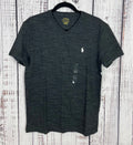 NWT Ralph Lauren Polo V-Neck Classic Fit Pony T-Shirt, Soft 100% Cotton, Gray, M