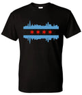 Custom T-Shirt - Chicago Flag Skyline
