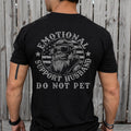 Funny Emotional Support Husband Do Not Pet Funny Monkey (On back) T-Shirt
