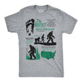 Mens Funny T Shirts Bigfoot Facts Sheet Sarcastic Sasquatch Graphic Novelty Tee