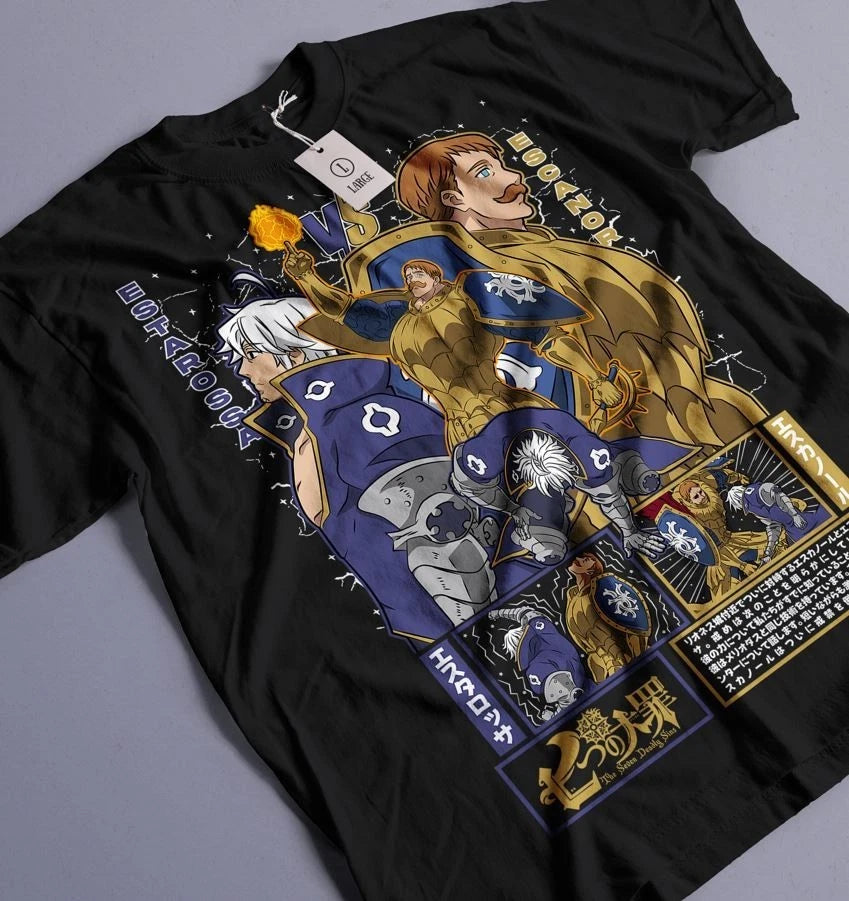 Escanor The Seven Deadly Sins,nanatsu taizai,Hawk,Ban,Anime Unisex Soft T-Shirt