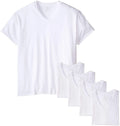 Fruit of the Loom Men's V-Neck T-Shirts White Size 3X 5-Pack TAGLESS