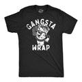 Mens Funny T Shirts Gangsta Wrap Sarcastic Food Graphic Tee for Men