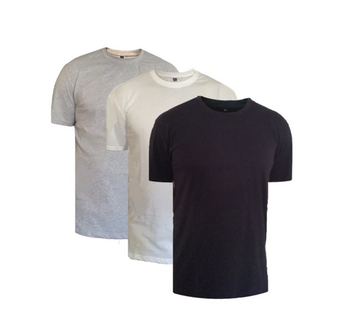 3 pack of Plain Crew Neck cotton T shirts