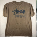 Stussy Honolulu Shirt Mens 2XL Earth Tone Brown Logo Streetwear Surf Graphic Tee
